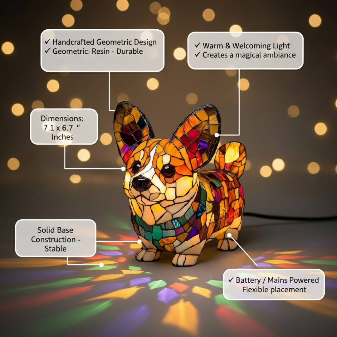 Strålande Corgi – Konstnärlig Figur