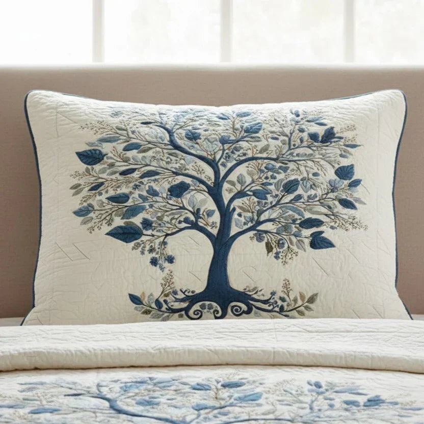 Kviltat Kuddfodral – Blue Serenity